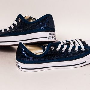 navy sparkly converse